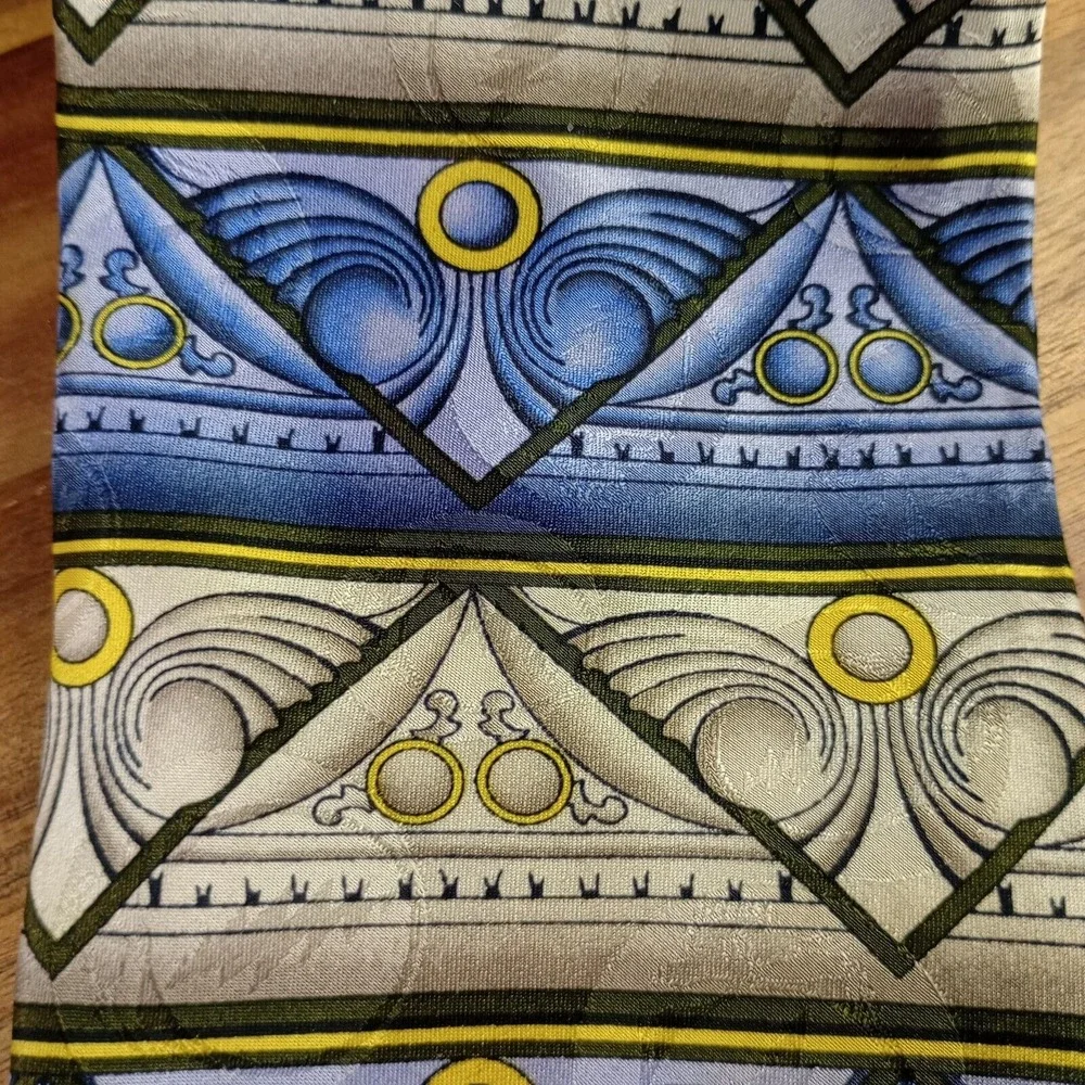 Grateful Dead 710 Ashbury Second Set Geometric Abstract 100% Silk Tie Necktie‎